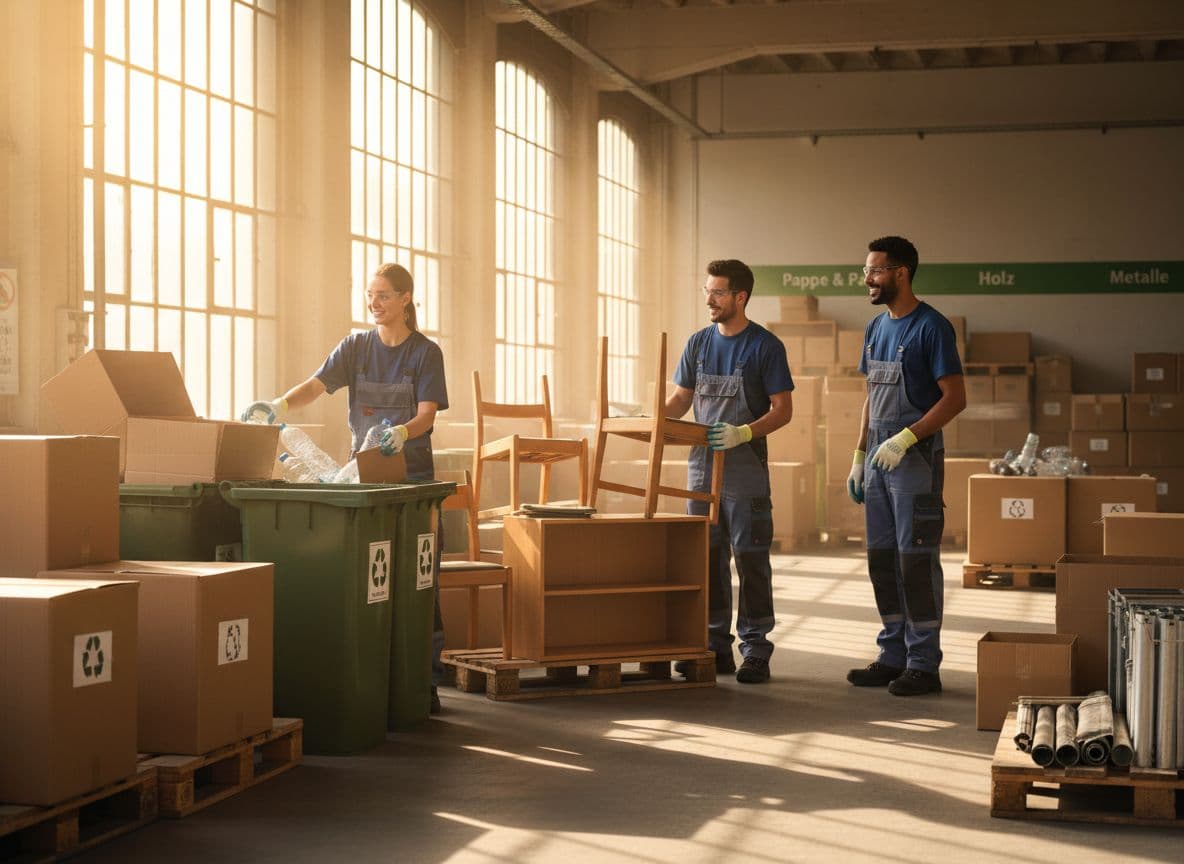 Ruck Zuck Team bei der umweltgerechten Entsorgung